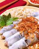 Bánh Cuốn Tráng Chảo Nhân Thịt Băm Nấm Mèo
