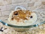 Ρυζόγαλο με Σταφίδες (με μαγειρεμένο ρύζι) - Rice Pudding (with Cooked Rice)!