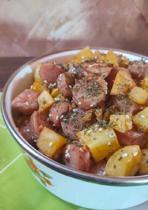 Foto resep Tumis Sosis Kentang Simple