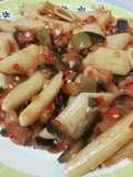 Penne rigatti con salsa BC de berenjenas (estilo caponata) 🍆🍅