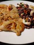 Pechuga a la mostaza con ensalada de poroto