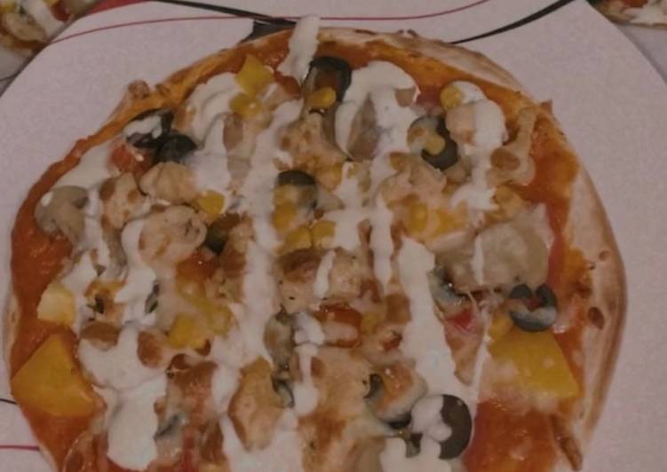 بيتزا سهلة وسريعة ولذيييذة 🍕
