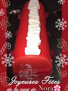 Une photo de Bûche framboise