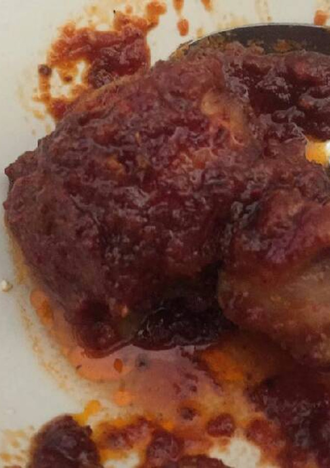 Una foto de Costilla de puerco barbacue-chipotluda