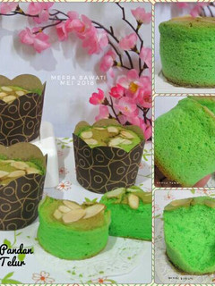Foto resep Chiffon Cupcake Putih Telur (Pandan)