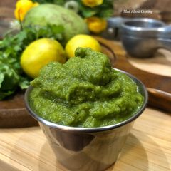 A picture of Green Raw Mango Coriander Chutney.