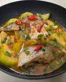 Cá chẽm kho bầu