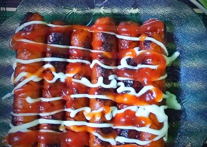 Sosis Bakar Teflon Saus Barbeque