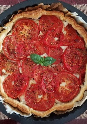 Une photo de Tarte tomates chèvre