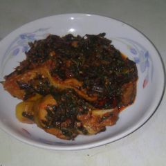 A picture of Efo riro (Vegetable soup).