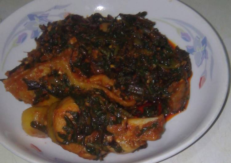 Steps to Make Super Quick Homemade Efo riro (Vegetable soup)