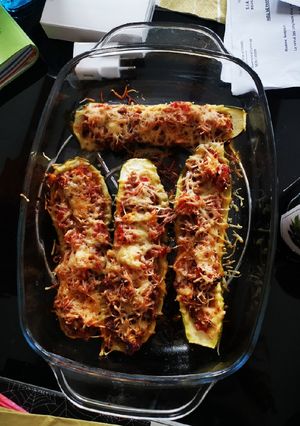 Une photo de Courgettes farcies à la viande hachée