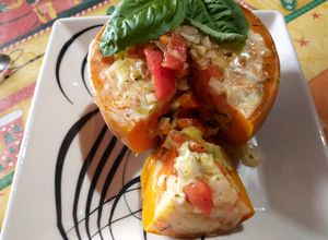 Una foto de Zapallo coreanito relleno con verduras