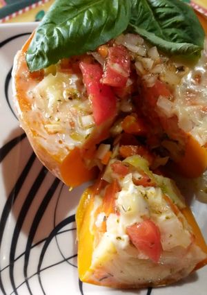 Una foto de Zapallo coreanito relleno con verduras