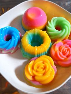 Foto resep Puding Santan Warna Warni
