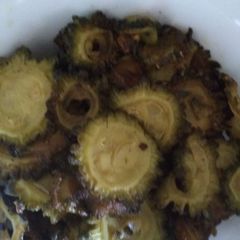 A picture of Bitter gourd fry.