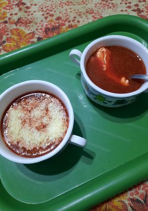 Una foto de Sopa de remolacha