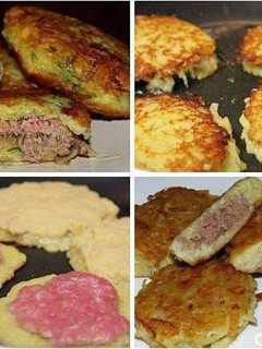 Фото Колдуны - крупные картофельные клецки с мясной начинкой.