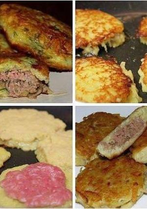 Фото Колдуны - крупные картофельные клецки с мясной начинкой.