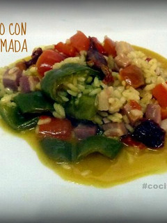 Una foto de Arroz meloso con panceta ahumada