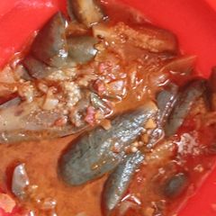 Spicy brinjal veg A picture of Spicy brinjal veg.