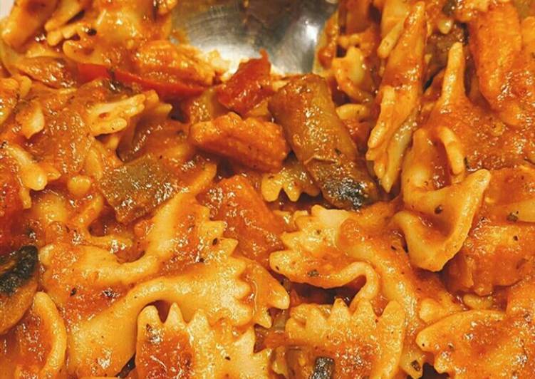 Steps to Prepare Quick Butterfly red sauce pasta
