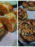 Roti Gulung Abon dan Twisted Bread