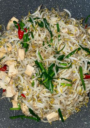 Foto resep Cah Tauge Tahu Cina Putih Daun Kucai