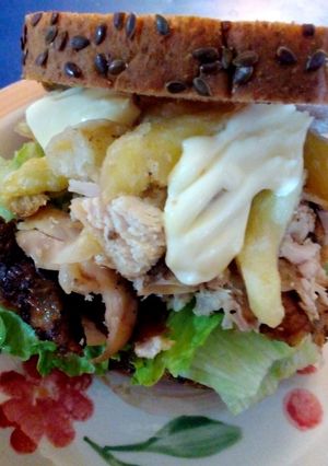 Una foto de Sándwich de Pollo a la Brasa o Rostizado