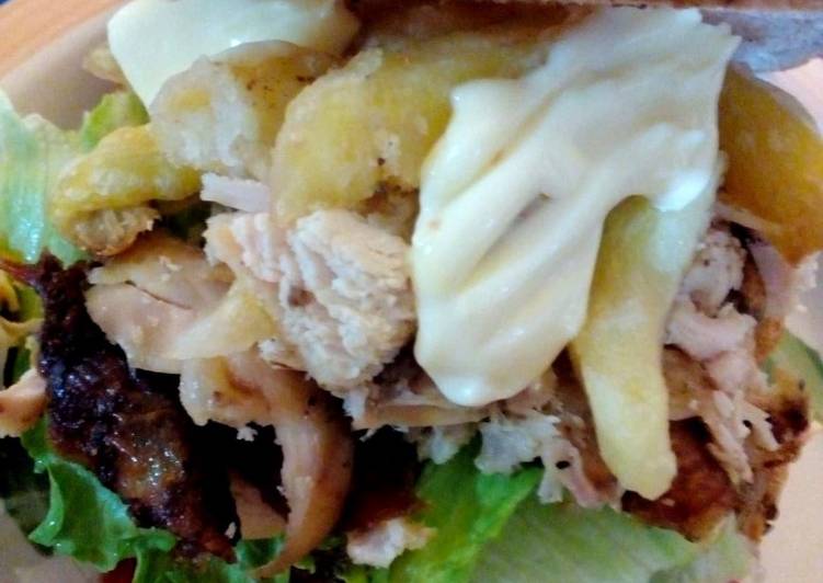 Sándwich de Pollo a la Brasa o Rostizado Receta de Veronica Cuadros