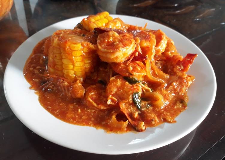 Udang saus padang ala restaurant