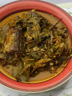 A picture of Oha soup.