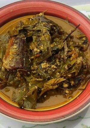 A picture of Oha soup.