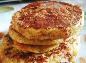 Φωτογραφία της συνταγής Υγιεινά pancakes με μπανάνα 🍌, βρώμη και αυγό!!