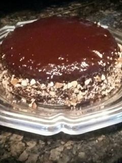 A picture of Marble Cake with Ganache.