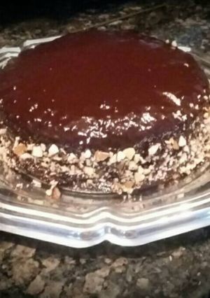 A picture of Marble Cake with Ganache.