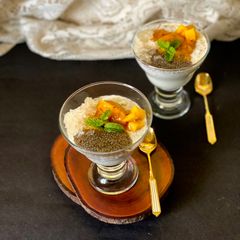 A picture of Healthy Chia, Gond Katira & Mango Parfait.