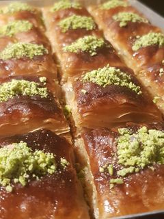 Una foto de Dulce árabe Baklawa/ البقلاوة