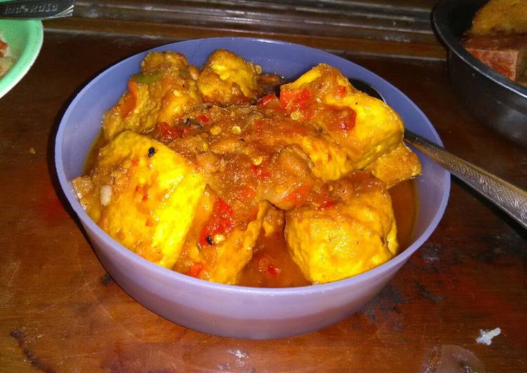 Tahu masak tauco pedas