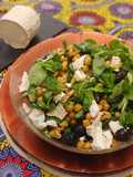 Ensalada de Garbanzos Tostados con Canónigos y Rulo de Cabra