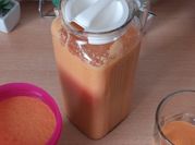 Una foto de gazpacho andaluz thermomix