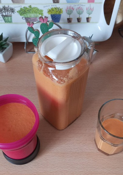 Una foto de Gazpacho andaluz con Thermomix