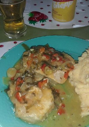 Una foto de Chuletas de Cerdo al vino blanco y mostaza