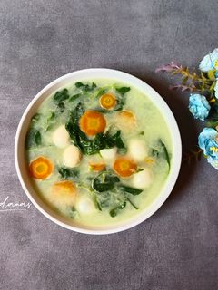Foto resep Bobor Bayam Telur Puyuh