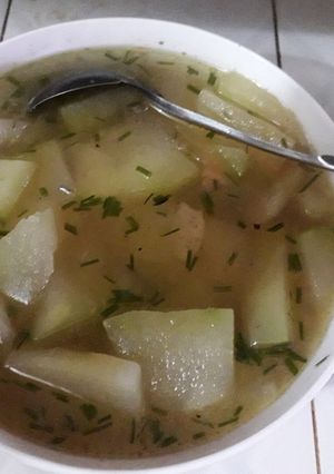 Hình của món Canh bí nấu nước luộc gà.