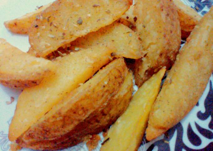 Cara Gampang Menyiapkan Simple potato wedges, Bikin Ngiler