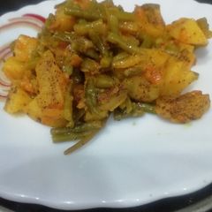 Aloo Moongre ki Sabzi A picture of Aloo Moongre ki Sabzi.