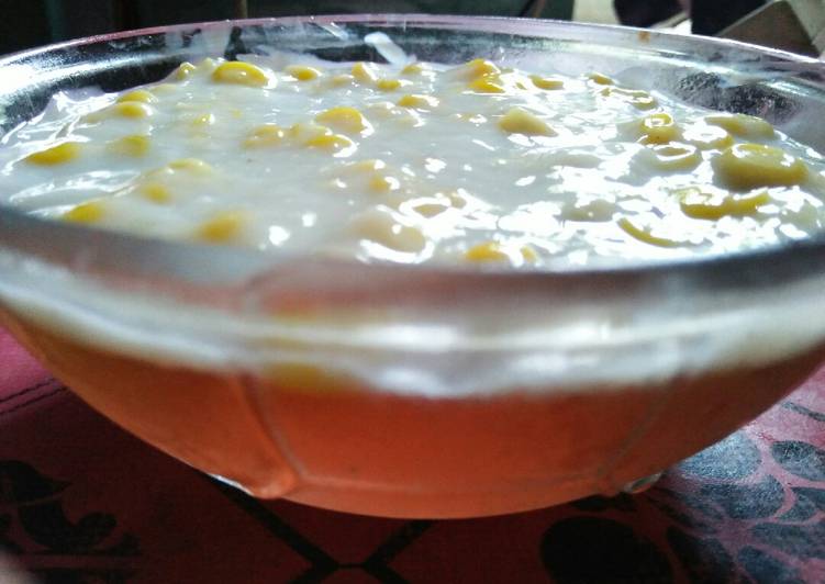 Resep Puding vla susu jagung ala anak inaq bapak Anti Gagal