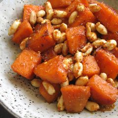 A picture of Sweet Potato & Peanuts with Miso Sauce.