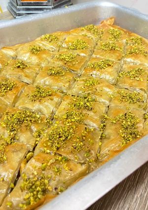 صورة لوصفة بقلاوة بالفستق